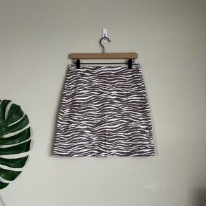 Loft Zebra Print Mini Skirt